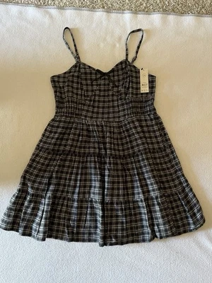 Women’s No Boundaries Flannel Dress Black Plaid Size XL (16-18) - Image 1 of 4