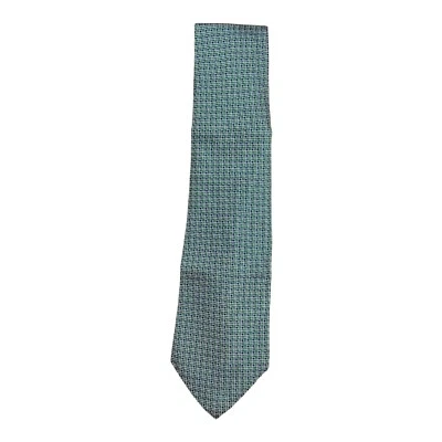 Polo Ralph Lauren Men's Tie Necktie Silk Blend Geometric Square USA Made Green - Image 1 of 4