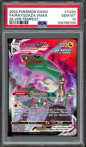 PSA 10 GEM MINT Rayquaza VMAX TG20 Silver Tempest Alternate Alt Art SWSH Zinnia - Picture 1 of 1