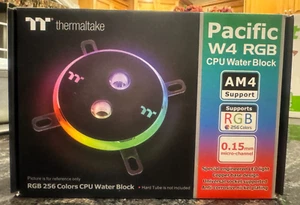Thermaltake Pacific W4 RGB LED AM4 CPU Water Cooling Block, CL-W139-CU00SW-A - Afbeelding 1 van 2