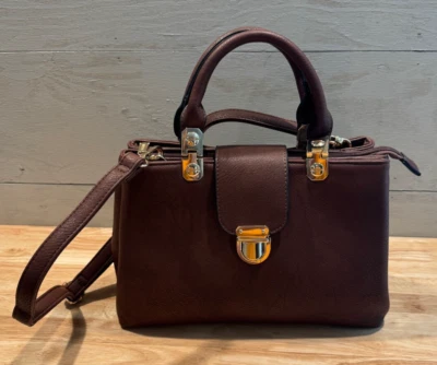 NWOT Women's Dasein Brown Vegan Leather Crossbody / Satchel bag Adjustable Strap - Image 1 of 4