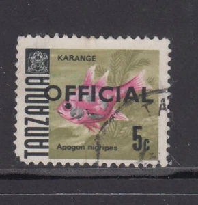 Tanzania - 5c Fish Issue Opted OFFICIAL (Used 1967 (CV $10) - Picture 1 of 1