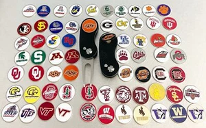 NCAA Switchblade GOLF DIVOT REPAIR TOOL Black + Ballmark KANSAS JAYHAWKS Blue - Picture 1 of 1