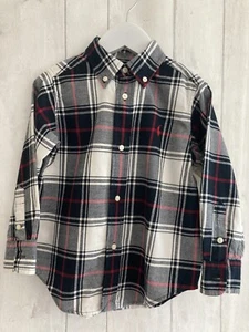 Little Boys Clothes 3 Years - Authentic Cotton Check Shirt By Ralph Lauren - Picture 1 of 6