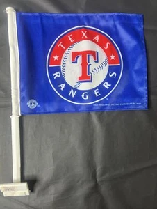 MLB Texas Rangers 11" X 14" Window Mount 2-Sided Car Flag Baseball Fan Sports - Picture 1 of 5