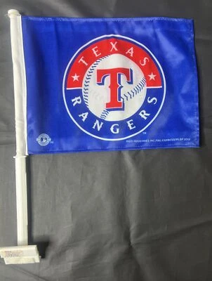 MLB Texas Rangers 11" X 14" Montaje en ventana 2 lados Coche Bandera Béisbol Fan Deportes Foto 1 de 4