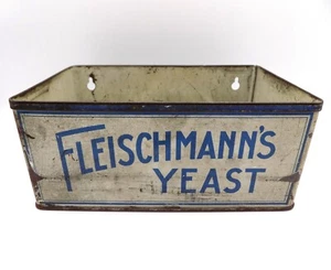 Antique Fleischmann's Yeast Tin Store Display Hanging Drawer Spice Holder Box - Picture 1 of 9