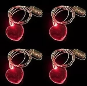 Collana Cuore Illumina Set 4 Pezzi San Valentino Fornitura Festa Amore Novità - Foto 1 di 3