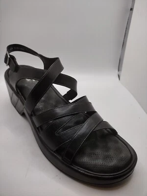 Sandalias negras Soft Walk Newport para mujer correa ajustable al tobillo talla 12 N Foto 1 de 4