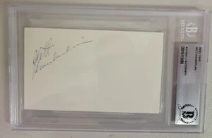 Wilt Chamberlain Signed 3x5 Index Card Beckett Lakers 76ers Warriors Basketball - Picture 1 of 3