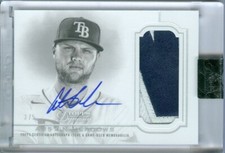 AUSTIN MEADOWS TAMPA BAY RAYS 2020 TOPPS DYNASTY ENCASED PATCH AND AUTOGRAPH 3/5