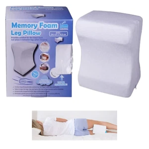 CONTOUR MEMORY FOAM LEG PILLOW ORTHOPAEDIC BACK HIPS KNEE SUPPORT WITH COVER - Picture 1 of 6