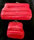 RED  Purse/Clutch And Matching Coin Purse