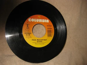 Paul McCartney - So Bad/ Pipes of Peace (1983) Columbia – 38-04296 good shape - Picture 1 of 2