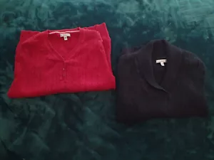 TOPS DE SUÉTER ROJO O NEGRO CROFT&BARROW PARA MUJER TALLA MEDIANA - Imagen 1 de 5