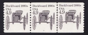 2124 Transportation Issue – 4.9c PNC strip of 3 Plate # 3 Unused NH F-VF - Picture 1 of 2
