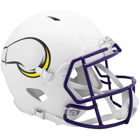 Minnesota Vikings NFL Riddell Flat White Matte Revolution Speed Authentic Helmet Cover