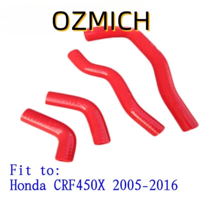 For 2005-2009 Honda CRF450X CRF 450 X 2012 13 14 2015 Red Radiator Silicone Hose - Image 1 of 4