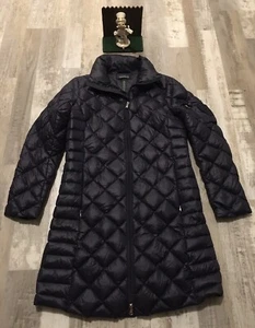 Lauren Ralph Lauren Womens Small Navy Down Long Puffer Jacket New Display $359 - Picture 1 of 8