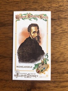 2014 Topps Allen and Ginter Mini Where Nature Ends Michelangelo #WNE-02