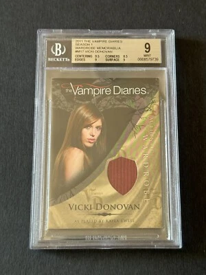 2011 Cryptozoic VAMPIRE DIARIES Kayla Ewell WORN TV COSTUME Vicki Donovan BGS 9 - Image 1 of 4