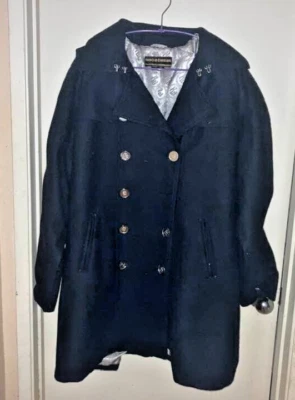 Casaco feminino ROCAWEAR ROCA WEAR mistura de lã peito duplo ervilha 2XL - Imagem 1 de 4