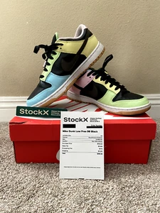 Size 9.5 - Nike Dunk SE ‘Free.99 - Black’ Low Multicolor - Picture 1 of 6