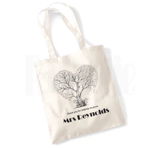 "Bolso de Mano de Lona ""Helping me Grow"" personalizado - REGALO PARA GRACIAS MAESTRO - Imagen 1 de 2