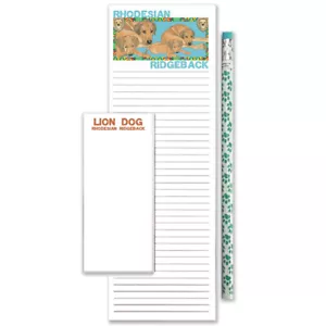 Rhodesische Ridgeback To-Do-Liste magnetischer Einkaufspad Notizblock & Bleistift Geschenkset - Bild 1 von 1