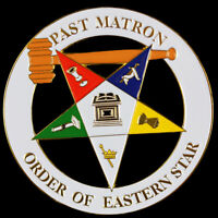 Order of the Eastern Star OES Past Worthy Matron Cut Out Car Emblem-New!