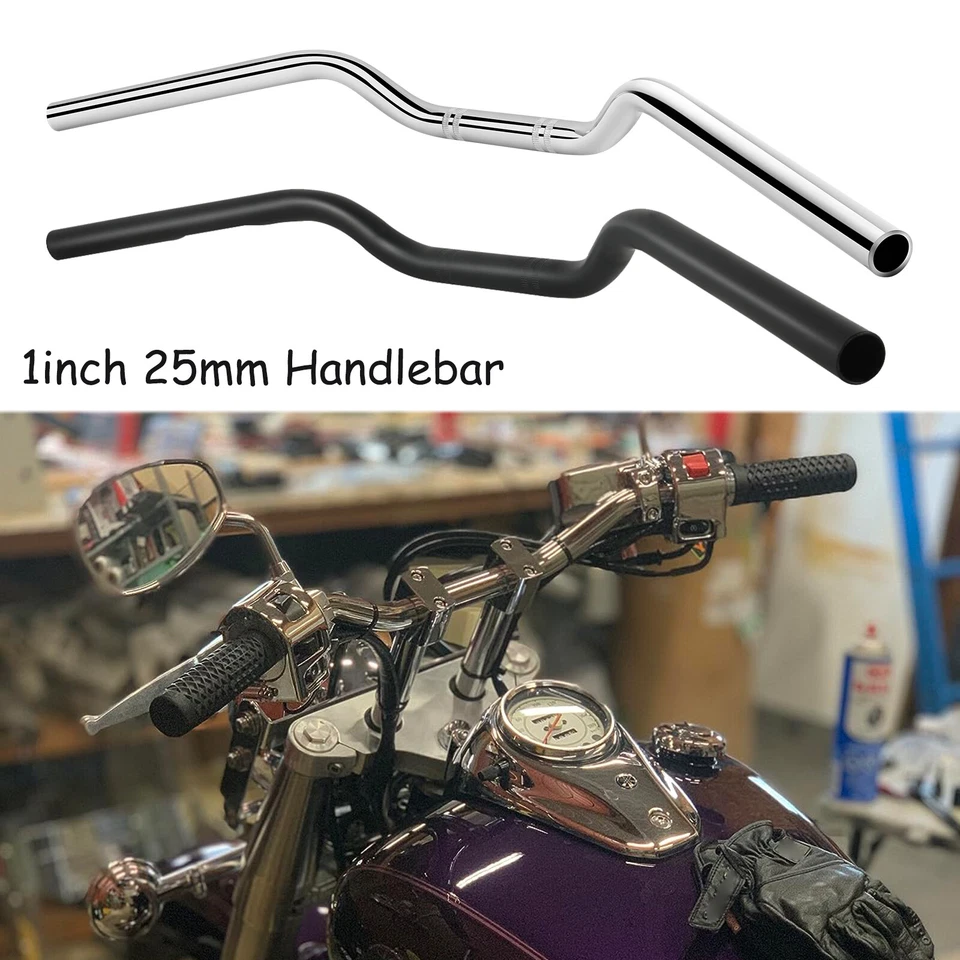 Manillar de barra de arrastre de motocicleta de 1" 25 mm para Yamaha Virago XV 250 535 750 1000 1100 Foto 1 de 1