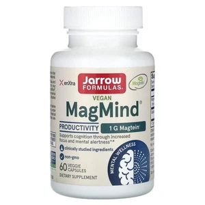 Jarrow Formulas, Vegan MagMind, Productividad, 60 Cápsulas Vegetarianas - Imagen 1 de 2