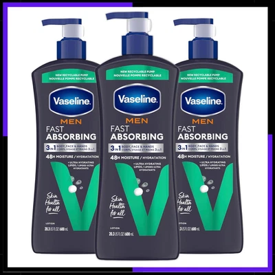 Vaseline Men Hand & Body Lotion Healing Moisture 20.3 Fl Oz (Pack of 3) - Image 1 of 4