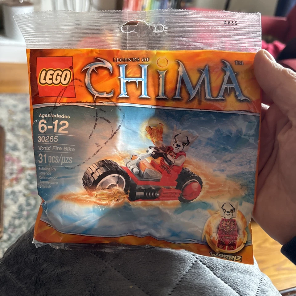 Lego Legends Of Chima (30265) Worriz' Fire Bike Polybag aposentado NOVO - Imagem 1 de 1