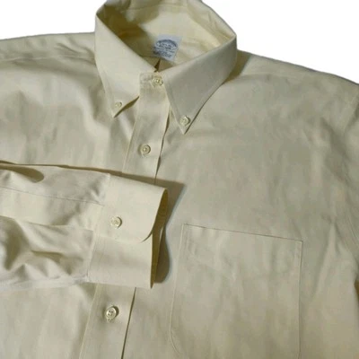 Brooks Brothers Shirt Mens 16.5 -35  Supima L/S M Non-iron Slim Oxford Button - Image 1 of 4