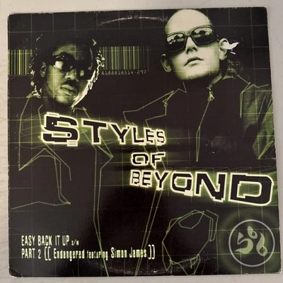 Styles Of Beyond Easy Back It Up/Endangered 12" Single Remixes Vinyl VG+/VG - Imagem 1 de 4