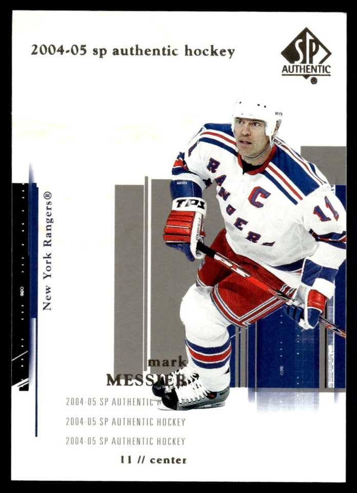 2004-05 SP Authentic ! Mark Messier New York Rangers #56 - Image 1 of 2