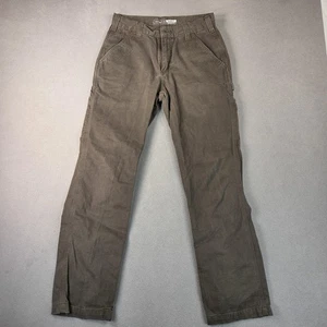 Carhartt Pants Mens 30x30 Brown Relaxed Fit Washed Twill Dungaree Tag 31x32 - Picture 1 of 9