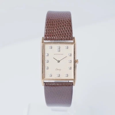 Wittnauer Longines Men's Tank Quartz Watch Diamond Accent Gold Tone - Image 1 of 4