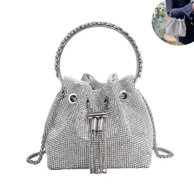 Bolso de Mano, Brillante Estrás Bolso Cubo para Mujeres y Niñas, Bandolera Grande P... Foto 1 de 4