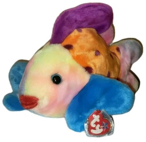 Ty Beanie Buddy Large Plush LIPS the Fish (13 Inch) NEW MWMTs Stuffed Animal Toy - Picture 1 of 11