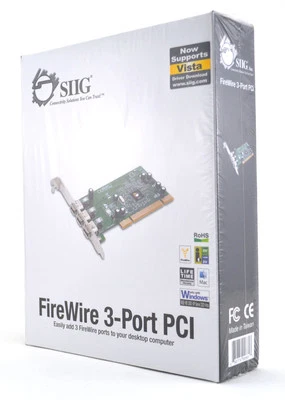 SIIG 3 Port PCI Firewire Adapter Card NN-400012 - Image 1 of 2