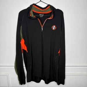 Ralph Lauren Polo Sport RLX Black and Orange Thermo Vent 1/4 Zip Mens XL  - Picture 1 of 9