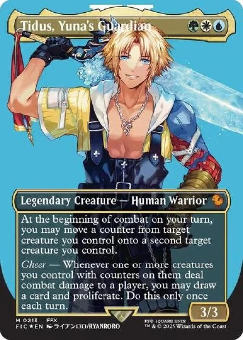 MTG English Tidus, Yuna's Guardian (Borderless) (Surge Foil) NM Foil - Image 1 of 1