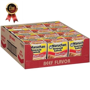 Maruchan Instant Lunch Beef, Ramen Noodle Soup, 2.25 Oz, 12 Count - Picture 1 of 4