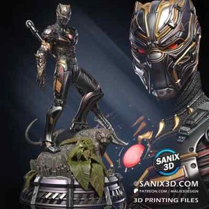 Iron Panther Statue 3D Printed Kit Unpainted/Unassembled - Picture 1 of 4