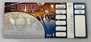 NBA 2006 12/26 New Jersey Nets at Detroit Pistons Ticket-Vince Carter 28pts
