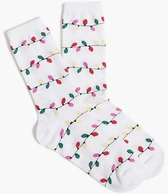 J. Crew 女式 Holiday Lights 裤袜 BV440 - 全新带标签 — 第 1/4 张图片