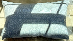 NEW 16x26” Indoor Outdoor Pottery Barn Slate Lumbar Pillow | Chambray Blue White - Picture 1 of 9