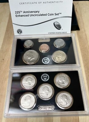 2017 S 225th Anniversary Enhanced Uncirculated 10 Coin Set in OGP COA U.S. Mint - Image 1 of 4